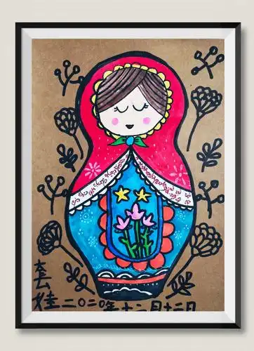 名师学堂少儿美术——《俄罗斯套娃》