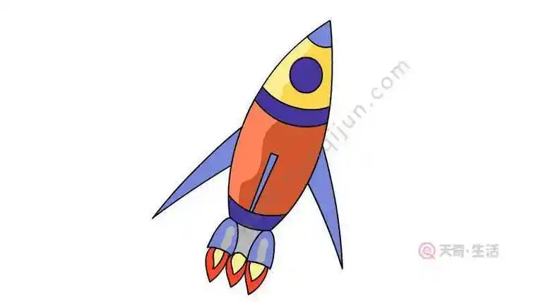 神舟五号火箭美丽的简笔画
