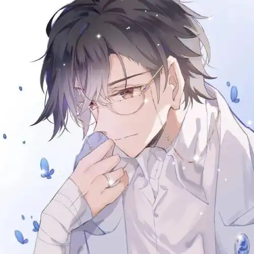 微信头像动漫男含眼镜男