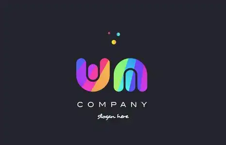 w字母徽标图标混合颜色wm w m 色彩虹创意颜色字母表字母标志 ico照片