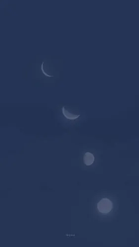 弯月半月满月月亮 锁屏壁纸微信背景图