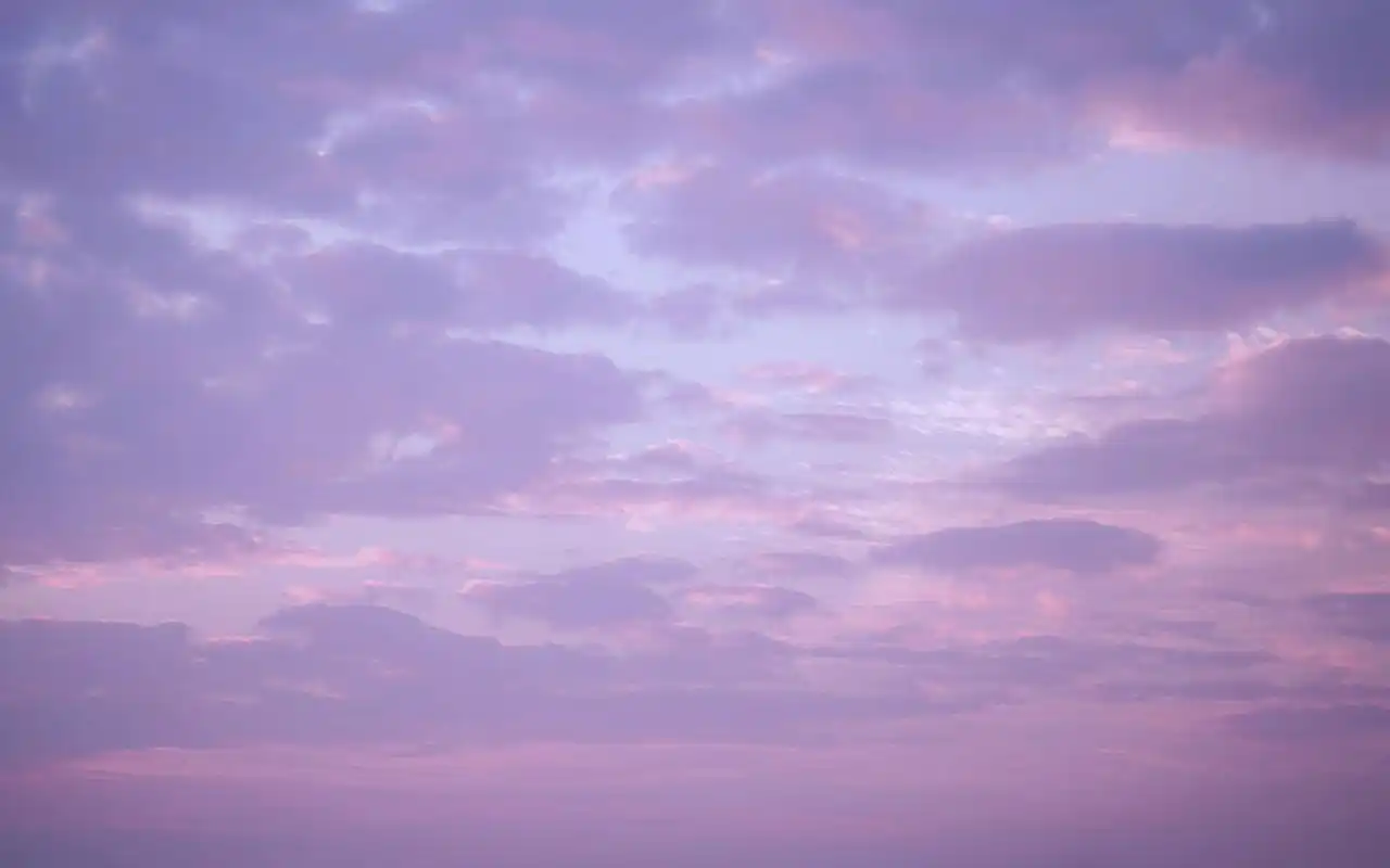 少女心粉紫色天空风景桌面壁纸