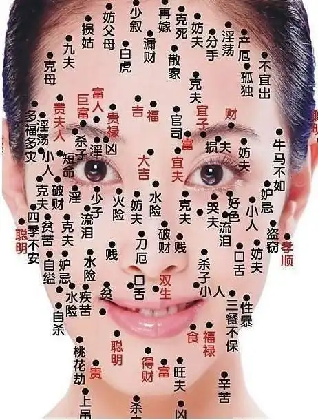 女人脸上痣长哪里最旺夫,旺夫女人面相痣的位置面相痣图解大全为你