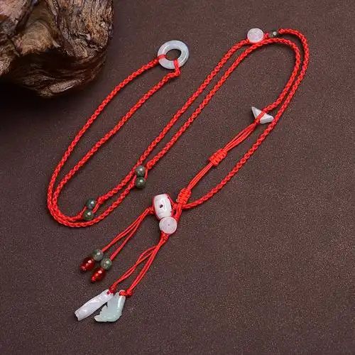 本命年红绳腰链女红腰绳翡翠玉平安扣腰带有求必应男女其它首饰