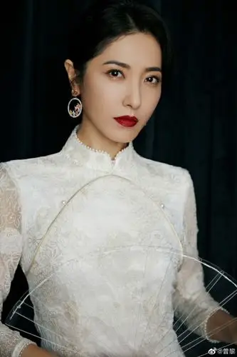 曾黎最新写真大片曝光 手拿红色团扇气质绝美