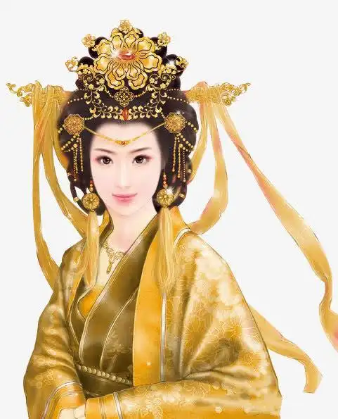 华贵红色衣装皇后古风立绘-觅元素51yuansu.com png设计元素