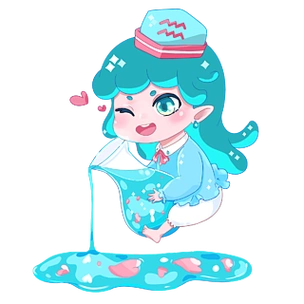 十二星座之水瓶座q版卡通手绘