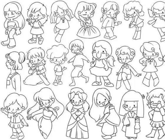 简单的人物简笔画100个