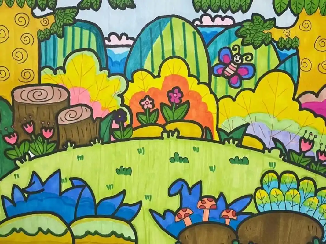 森林简笔画 99寥寥几笔,绘出茂密森林,感受大自然的神奇魅力!