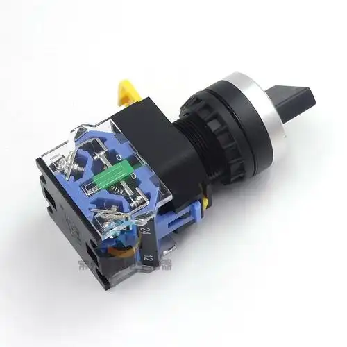 一佳2档3档转换开关自锁选择开关la3811x2旋钮按钮开关开孔22mm