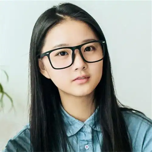 复古近视方框圆脸胖人镜架平光眼镜框