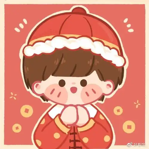 新年头像新年情侣头像2021红色可爱2021新年红色喜庆女生头像2021