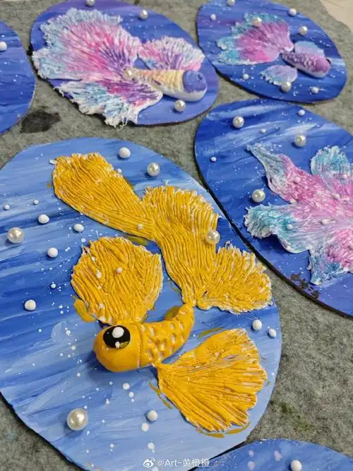 手工##超轻粘土##粘土浮雕画