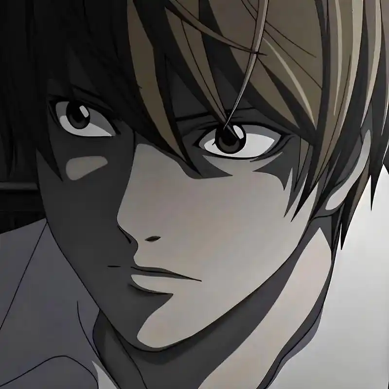 夜神月头像 喜欢的请点个赞 #死亡笔记# #夜神月# #动漫男头# #ph团队