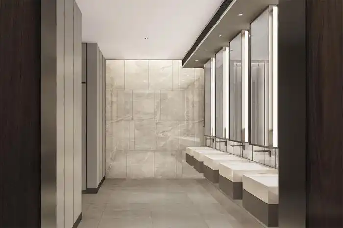 写字楼办公室厕所装修布置方案效果图