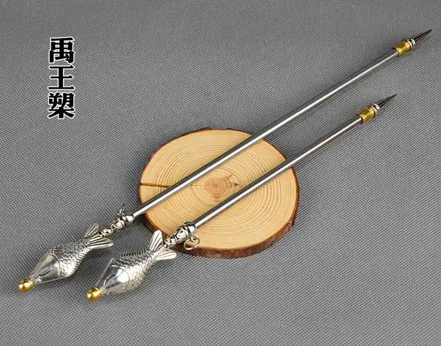 防身兵器库16古代武术装备模型十八般模型禹王槊鱼头枪槊兵人场景装备