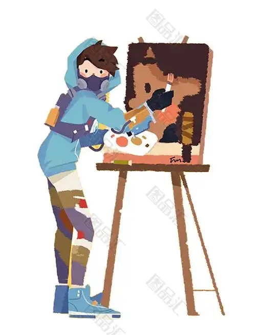 卡通画家设计素材_图品汇