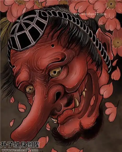 天狗纹身手稿图片