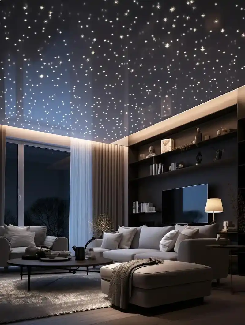 客厅家装无主灯星空顶吊顶天 - 抖音