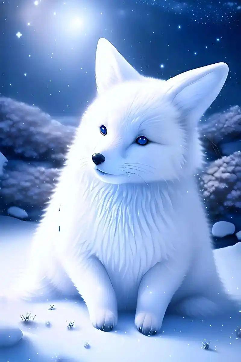 美丽的白狐修行了千年来到了人间