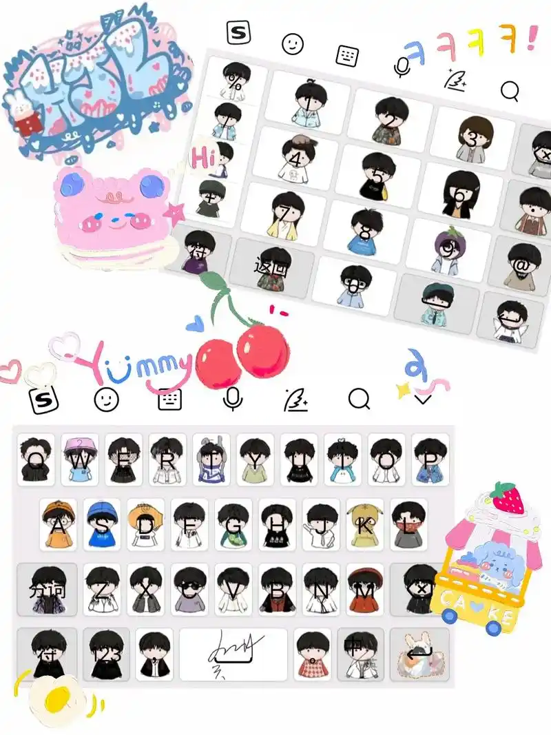 贺峻霖q版键盘壁纸来喽!深海姐姐看了都喜欢的贺峻霖q版键盘壁 - 抖音