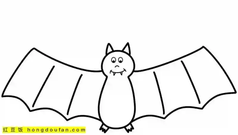 可以直接下载打印的11张不同风格的蝙蝠卡通涂色简笔画
