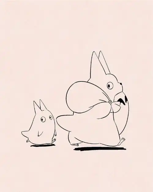 新手教程宫崎骏龙猫简笔画教程小白必会