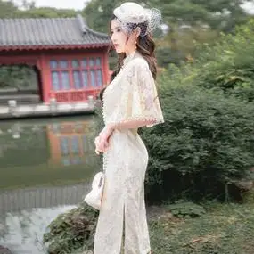 司藤同款民国风小洋装旗袍年轻款少女复古改良气质修身连衣裙夏季