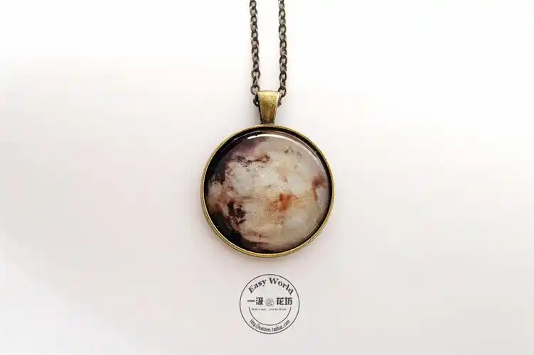 乌克兰设计师 polina 原创手工饰品丨宇宙星球系列丨火星项链