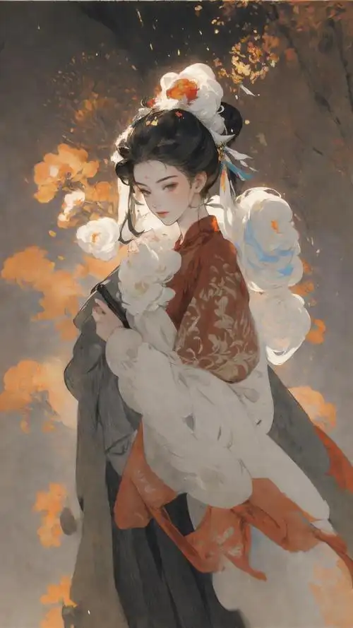 古风美女壁纸,锦衣雪华玉颜色,回眸一笑天下倾.