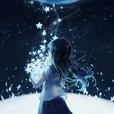 星空下的女生头像