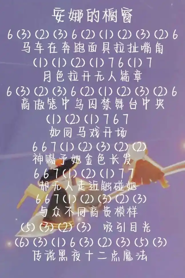 安娜的橱窗#光遇sky #光遇 #光遇琴谱 #琴谱 #单指琴 - 抖音