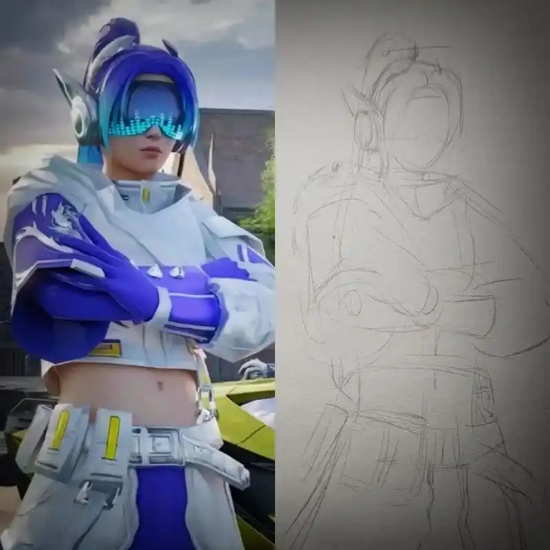 小白龙经典穿搭#艺术有需要y #和平精英手绘 #火箭少女#吃鸡手绘