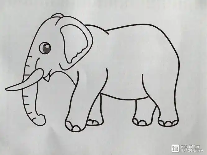 如何画大象简笔画