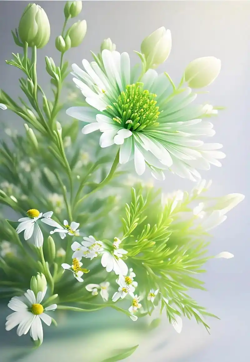 护眼壁纸 | 清新绿小雏菊