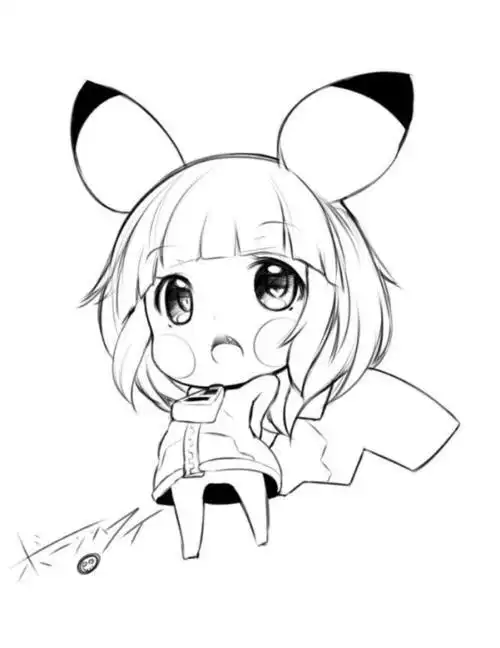 q版简笔画小插图