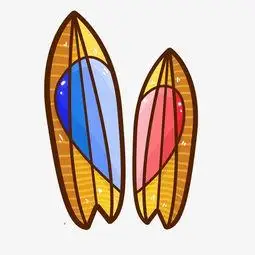 冲浪板简笔画 冲浪板简笔画涂色