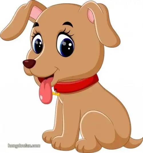 11只可爱的卡通小狗简笔画