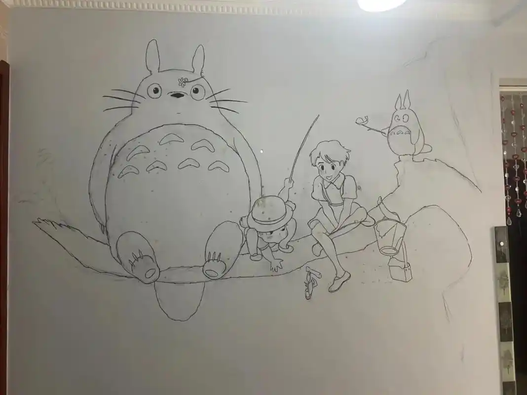 墙绘涂鸦 #手绘墙 #墙绘 #墙绘艺术 #墙绘壁画 #原创 - 抖音