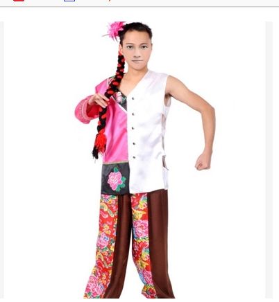 双面人阴阳人雌雄同体搞笑半男半女反串表演服纤夫爱舞蹈服装