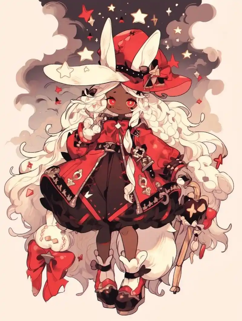 q版红色系兔子拟人小萝莉