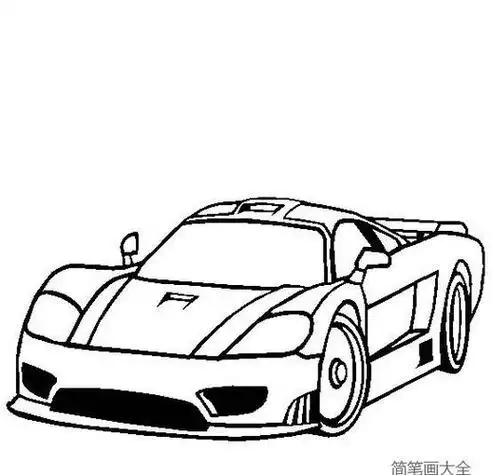 笔画作品大全跑车的简笔画帅气的跑车简笔画图片跑车的简单画法画跑车