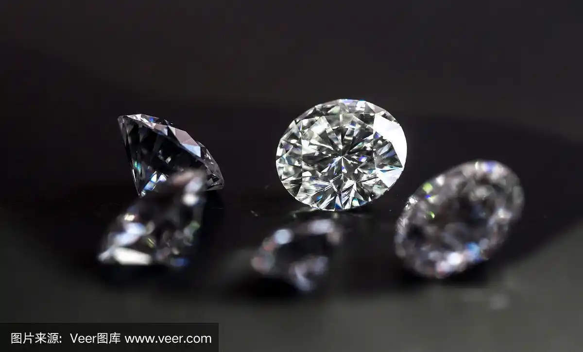 钻石,黑色背景,闪亮的,透明,华贵