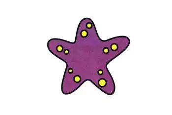 font color=red>简单 /font>好画的海星简笔画