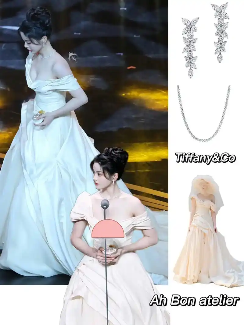 百万配饰90杨超越婚纱礼服造型好美!95.