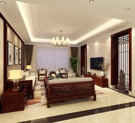 别墅 小资 中式 奢华 红木 客厅图片来自圣奇凯尚室内设计工作室在