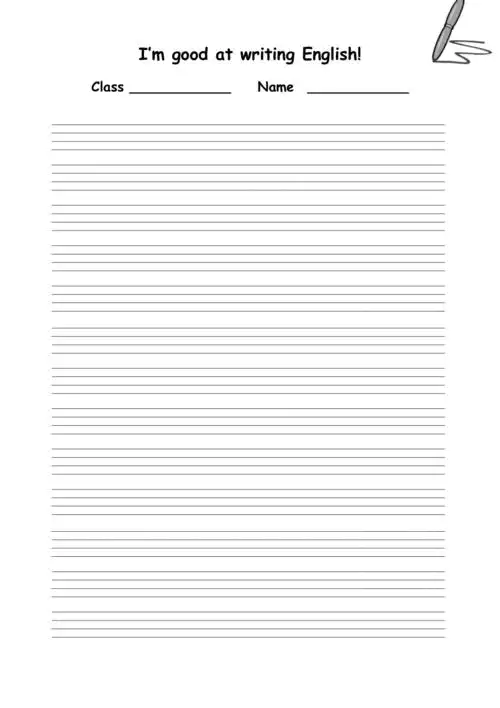 英语书写练习纸