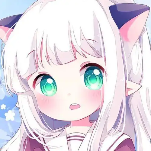 幸福对我说你还太小粉色萌系卡哇伊动漫女生头像