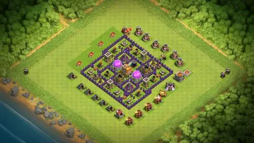 部落冲突七本防资源神阵!