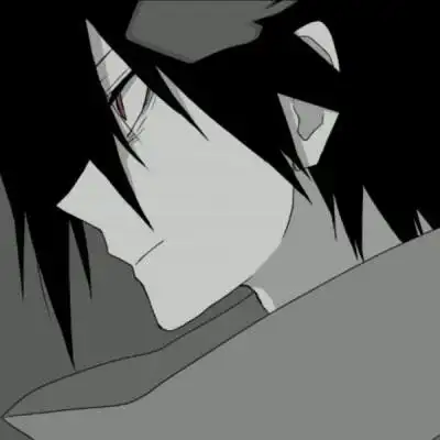 林弦黑白颓废丧帅气动漫男生头像